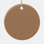 Café au lait (effen kleur) keramisch ornament (Achterkant)