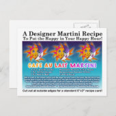 Cafe Au Lait Martini Recept Briefkaart (Voorkant / Achterkant)