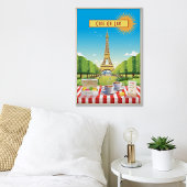 Café Au Lait Parisienne Bewerkbare  vakantie Poster