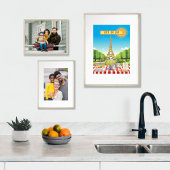 Café Au Lait Parisienne Bewerkbare  vakantie Poster