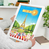 Café Au Lait Parisienne Bewerkbare  vakantie Poster