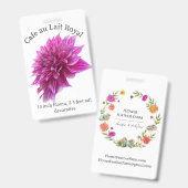 Cafe au Lait Royal Dahlia ID Badge (Voor- en achterkant)