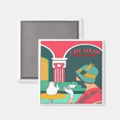 Cafe Aulait, Frans kwartaal Magneet (Voorkant / Achterkant)