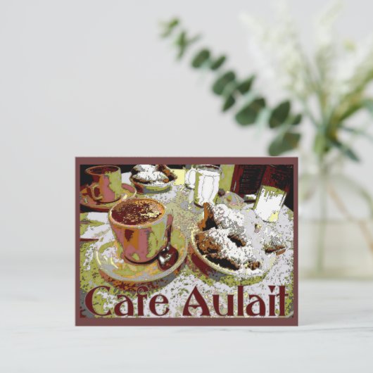 Cafe Aulait, New Orleans Coffee Briefkaart (Staand voorkant)