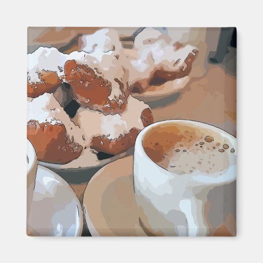 Cafe Aulait, New Orleans Coffee Magneet (Voorkant)