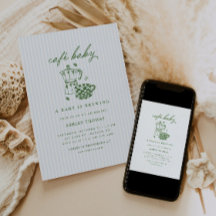 Cafe Baby Shower | Groene & Blauwe Baby is Op Koms