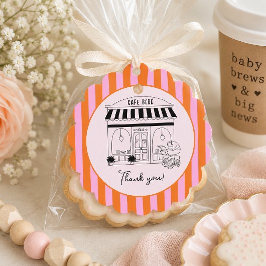 Café Baby Shower | Paris Café | Café Bébé Bedankjes Labels