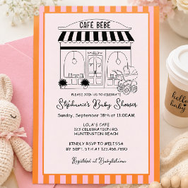 Café Baby Shower | Paris Café | Café Bébé Kaart