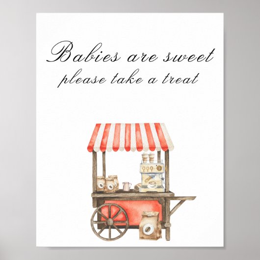 Cafe babyshower - Baby's zijn lief Poster (Voorkant)