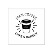 Cafe/bakkerij bedrijf gepersonaliseerd logo stempe rubberstempel (Afrduk)
