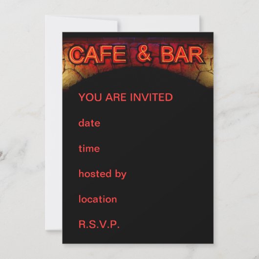 Café & bar kaart (Voorkant)