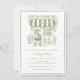 Cafe Bebe Baby Brunch Invite | Baby Shower Kaart