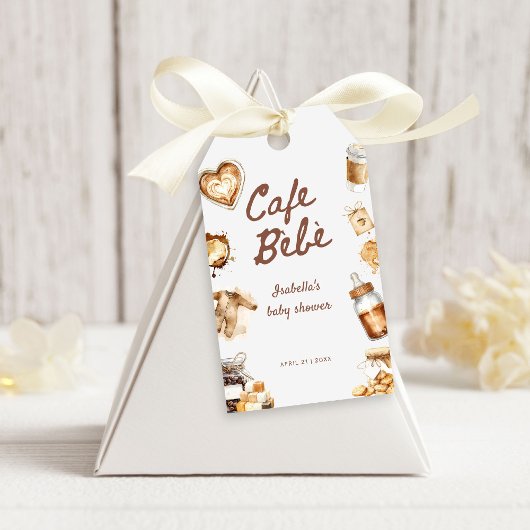 Cafe Bebe Baby Is Brewing Coffee Brown Baby Shower Cadeaulabel