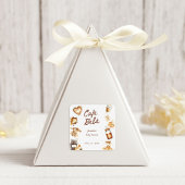 Cafe Bebe Baby Is Brewing Coffee Brown Baby Shower Vierkante Sticker