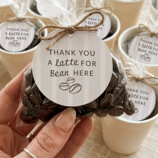 Cafe Bebe baby shower bedank kaartje Bedankjes Labels