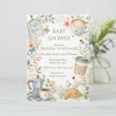 Cafe Bebe Baby Shower Kaart (Staand voorkant)