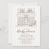 Cafe Bebe Baby Shower Kaart (Voorkant)
