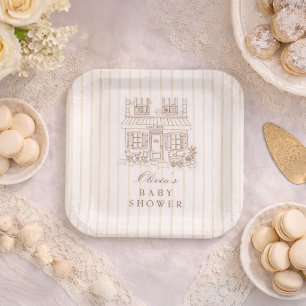 Cafe Bebe Baby Shower Papieren Bordje