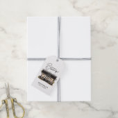 Café Bébé Black & White Parijs Baby Shower Cadeaulabel (Met Touw)