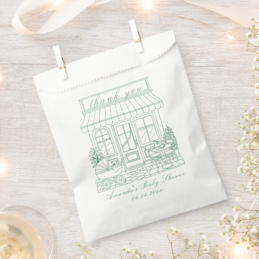 Cafe Bebe Bonjour Baby Shower Bedankzakje (Geknipt)