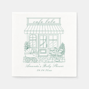 Cafe Bebe Bonjour Baby Shower Servet