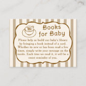 Cafe Bebe Books For Baby Request Baby Shower Informatiekaartje (Voorkant)