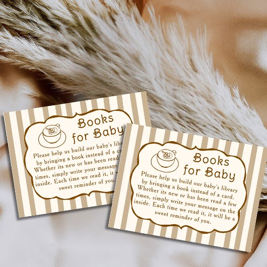 Cafe Bebe Books For Baby Request Baby Shower Informatiekaartje
