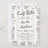 Cafe Bebe Brown Streep Baby Borrel Kaart (Voorkant)