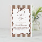 Cafe Bebe Cadeau Baby Shower Kaart (Staand voorkant)