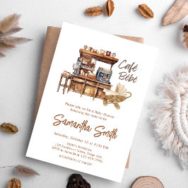 Cafe Bebe Coffee Baby shower Kaart