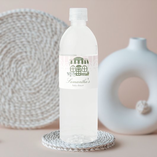 Cafe Bebe Coffee Baby Shower Waterfles Etiket
