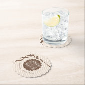 Cafe Bebe Coffee Bow Stripes Baby Shower Kartonnen Onderzetters (Insitu)