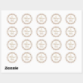 Cafe Bebe Coffee Franse Baby Shower Ronde Sticker (Vel)