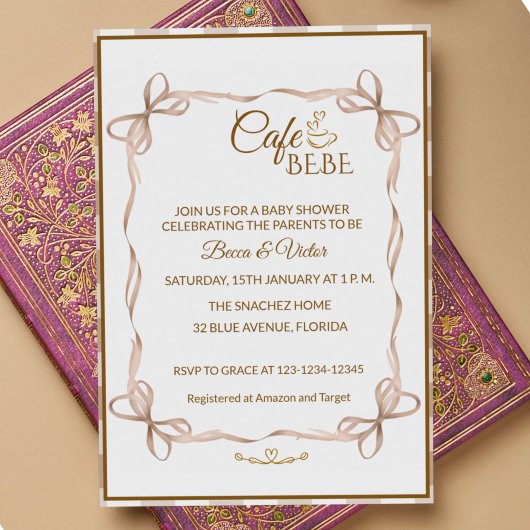 Cafe Bebe Coffee Franse Babyborrel Kaart