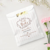 Café Bébé Frans modern genderneutraal Baby shower Bedankzakje (Gezegeld)