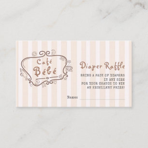 Café Bébé Frans modern genderneutraal Baby shower Informatiekaartje
