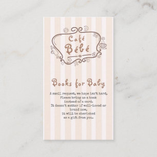 Café Bébé Frans modern genderneutraal Baby shower Informatiekaartje