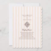 Café Bébé Frans modern genderneutraal Baby shower Kaart (Achterkant)