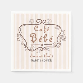 Café Bébé Frans modern genderneutraal Baby shower Servet