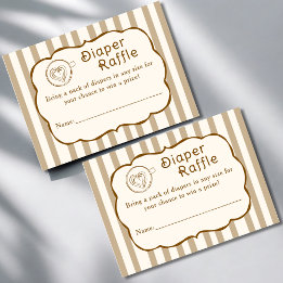 Cafe Bebe Franse Coffee Luier Raffle Baby Shower Informatiekaartje