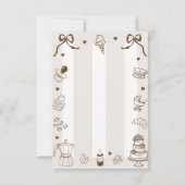Café Bébé Franse handgetekende babyshower bedankt (Achterkant)