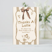 Cafe Bebe Franse Themacafé Baby Shower Bedankkaart (Staand voorkant)