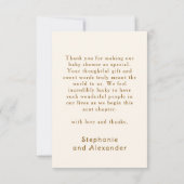 Cafe Bebe Franse Themacafé Baby Shower Bedankkaart (Achterkant)