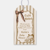 Cafe Bebe Franse Themacafé Baby Shower Cadeaulabel (Voorkant)