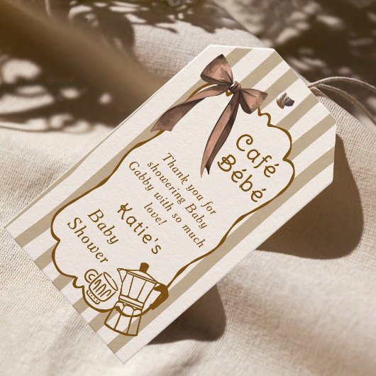 Cafe Bebe Franse Themacafé Baby Shower Cadeaulabel