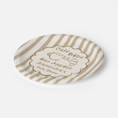 Cafe Bebe French Coffee Personalized Baby Shower Papieren Bordje (Gekanteld)