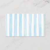 Café Bébé French Modern Schattige Blue Boy Baby sh Informatiekaartje (Achterkant)