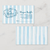 Café Bébé French Modern Schattige Blue Boy Baby sh Informatiekaartje (Voorkant / Achterkant)