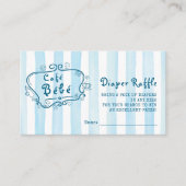 Café Bébé French Modern Schattige Blue Boy Baby sh Informatiekaartje (Voorkant)