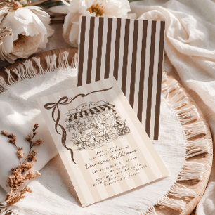 Cafe Bebe Geslacht Neutrale Bruine Boog Baby Showe Kaart